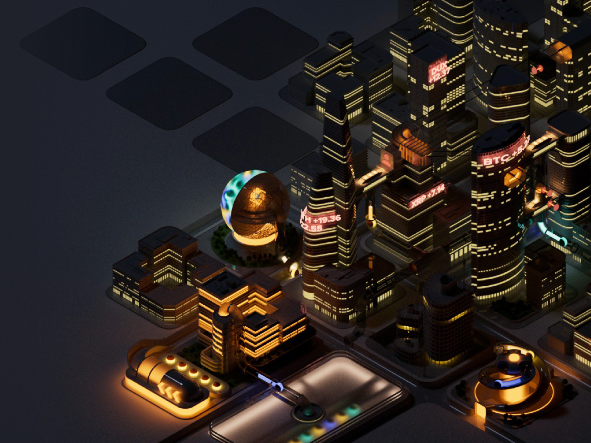 Coinmetro metropolis dark version by DUX