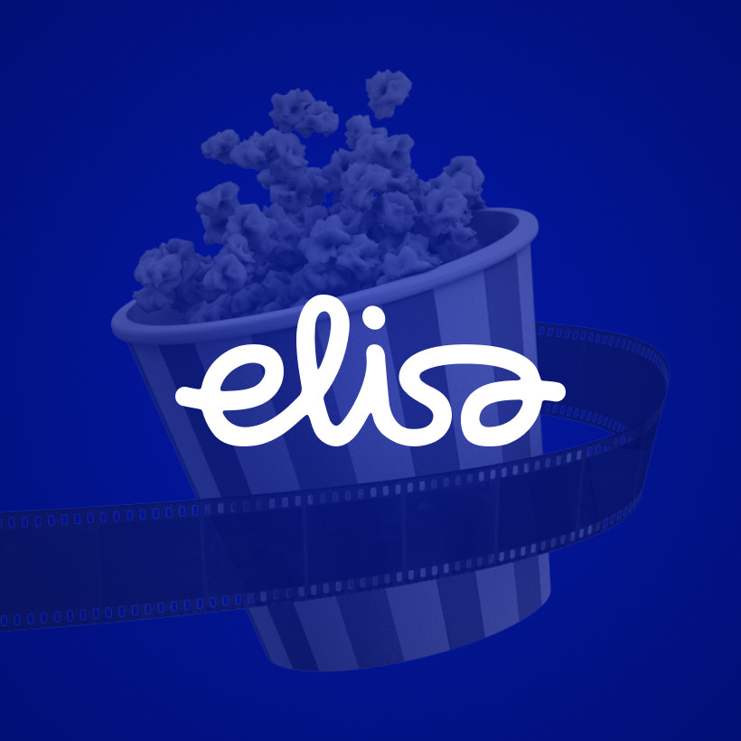 Elisa logo in front of popcorn