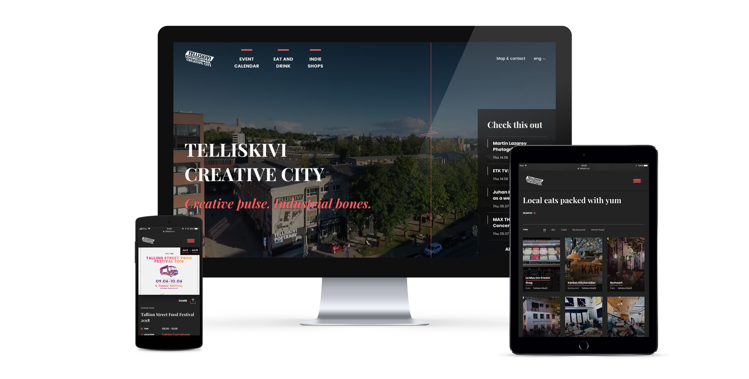 Telliskivi Creative City website device views